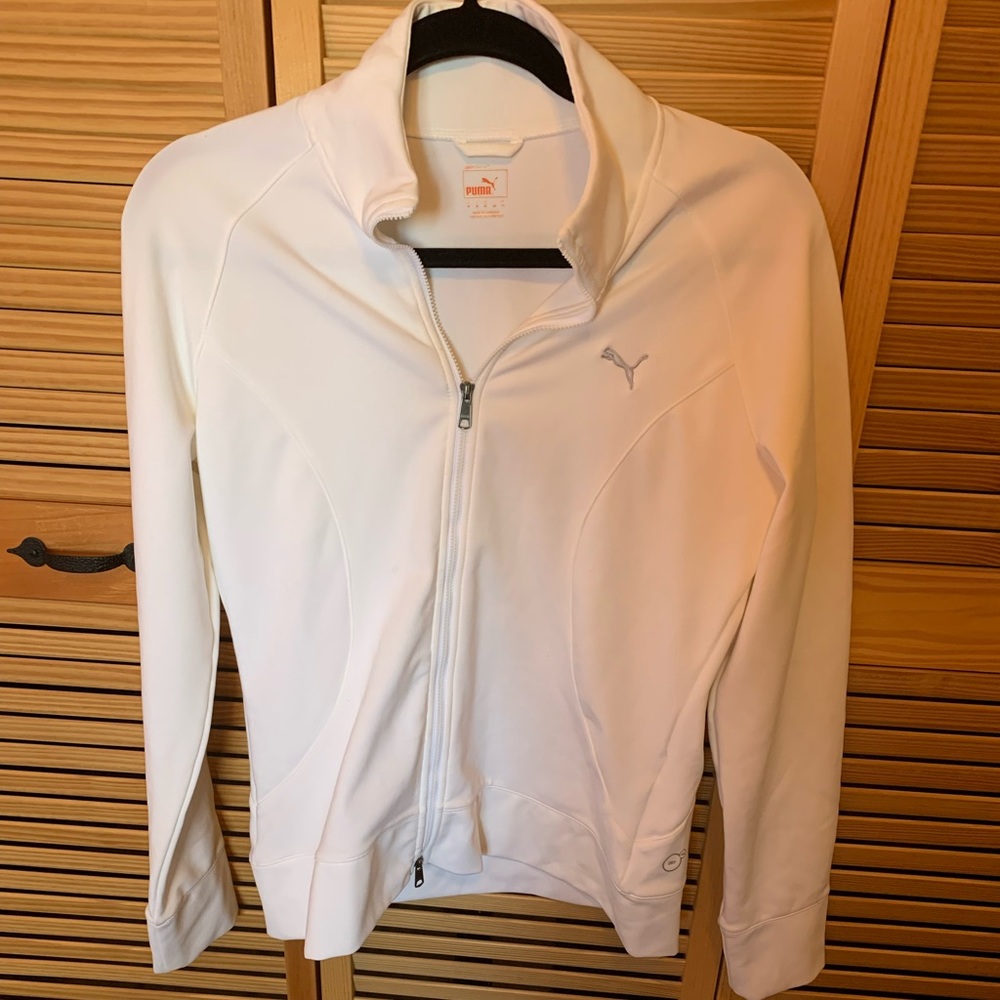 Barely used practically new white puma jacket